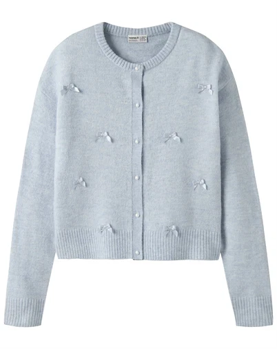 Name It - NKFKarin Knit Cardigan - Subdued Blue